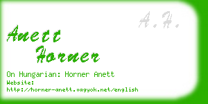 anett horner business card